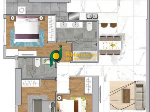 132m2 - 3 PN - 2 WC - Căn hộ ở - Sunwah Pearl - Quận B&igrave;nh Thạnh